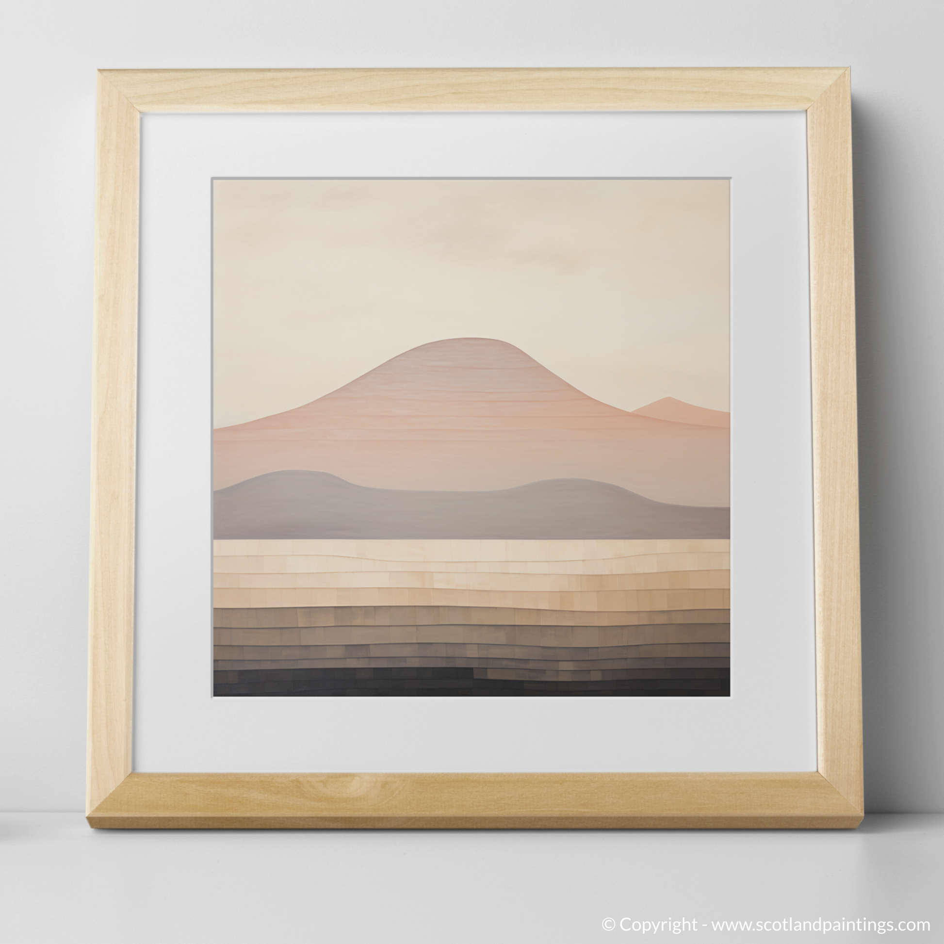 Art Print of Meall Greigh with a natural frame
