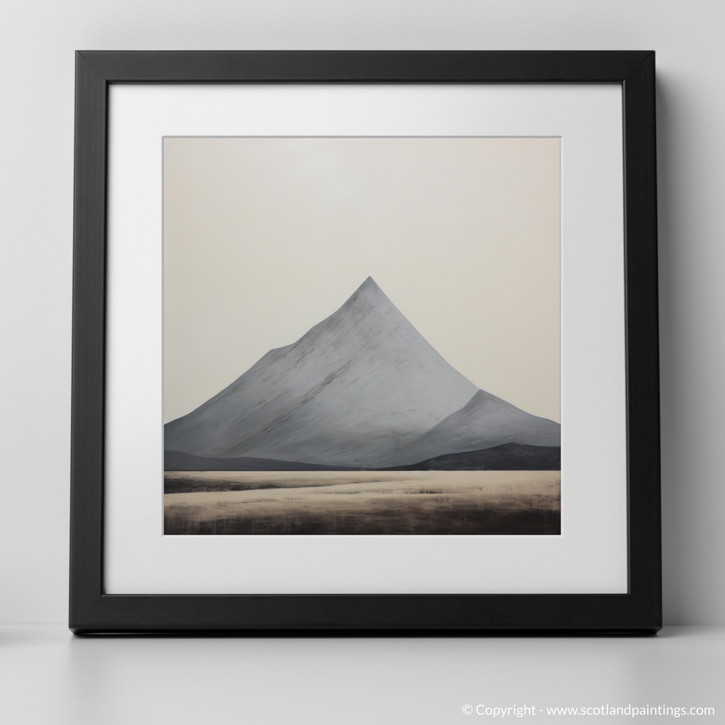 Art Print of Meall Garbh (Càrn Mairg) with a black frame