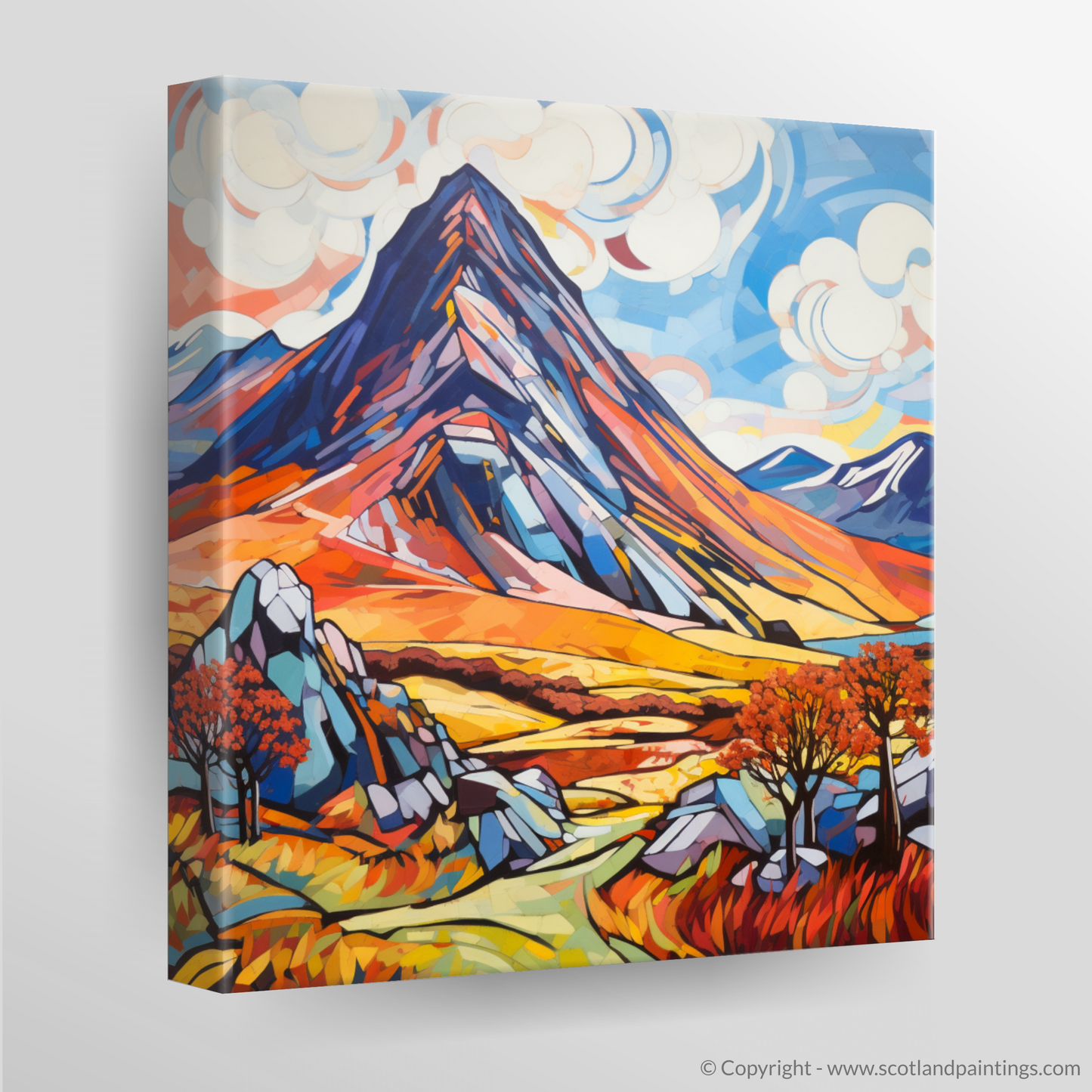 Majestic Stob Dearg: An Abstract Expressionist Ode to Scotland's Munros