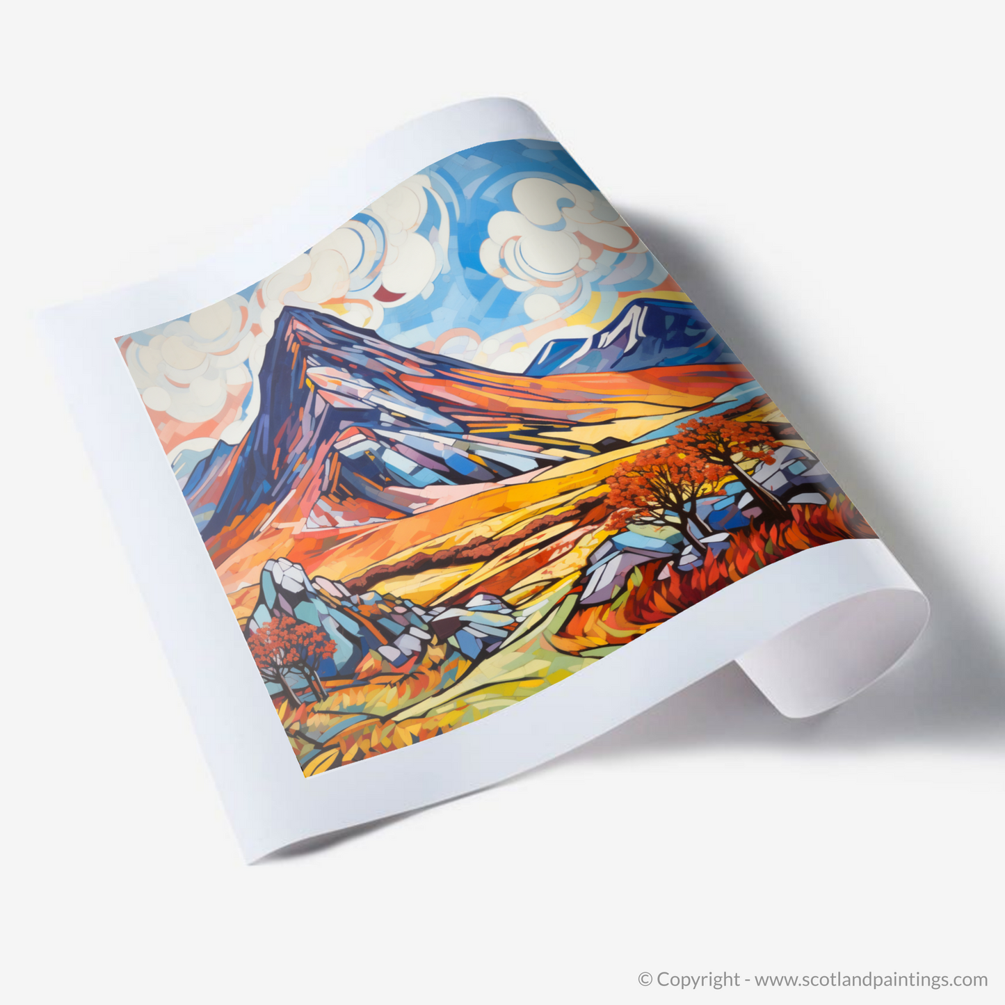 Majestic Stob Dearg: An Abstract Expressionist Ode to Scotland's Munros