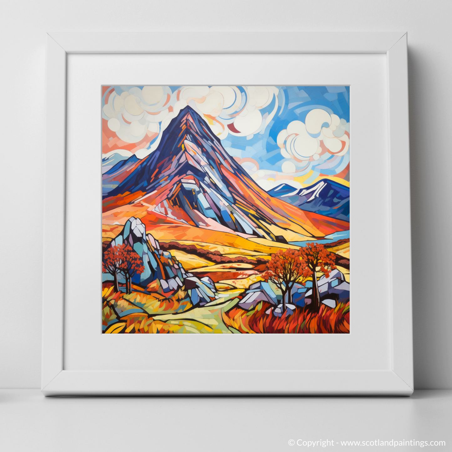 Majestic Stob Dearg: An Abstract Expressionist Ode to Scotland's Munros