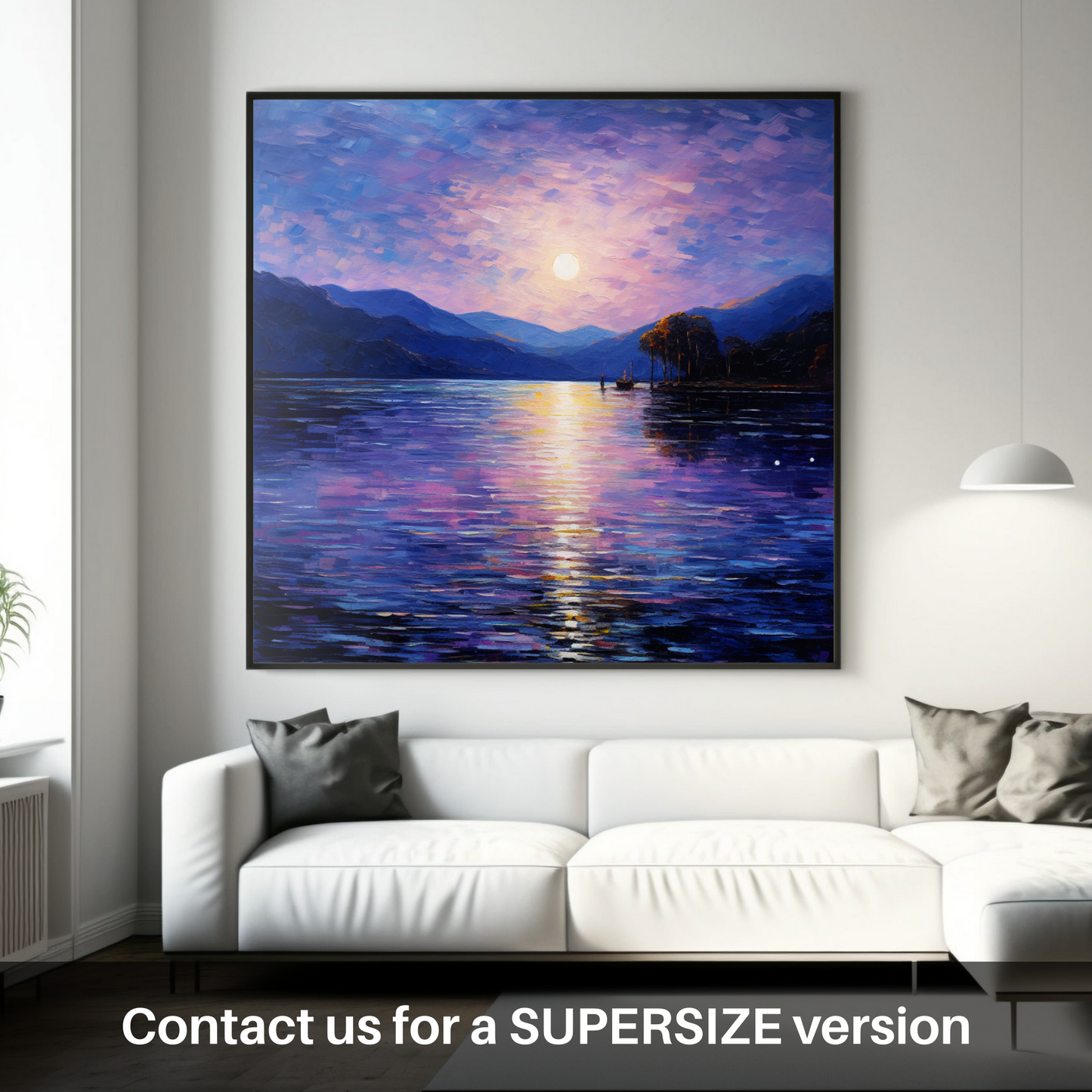 Huge supersize print of Twilight reflections on Loch Lomond