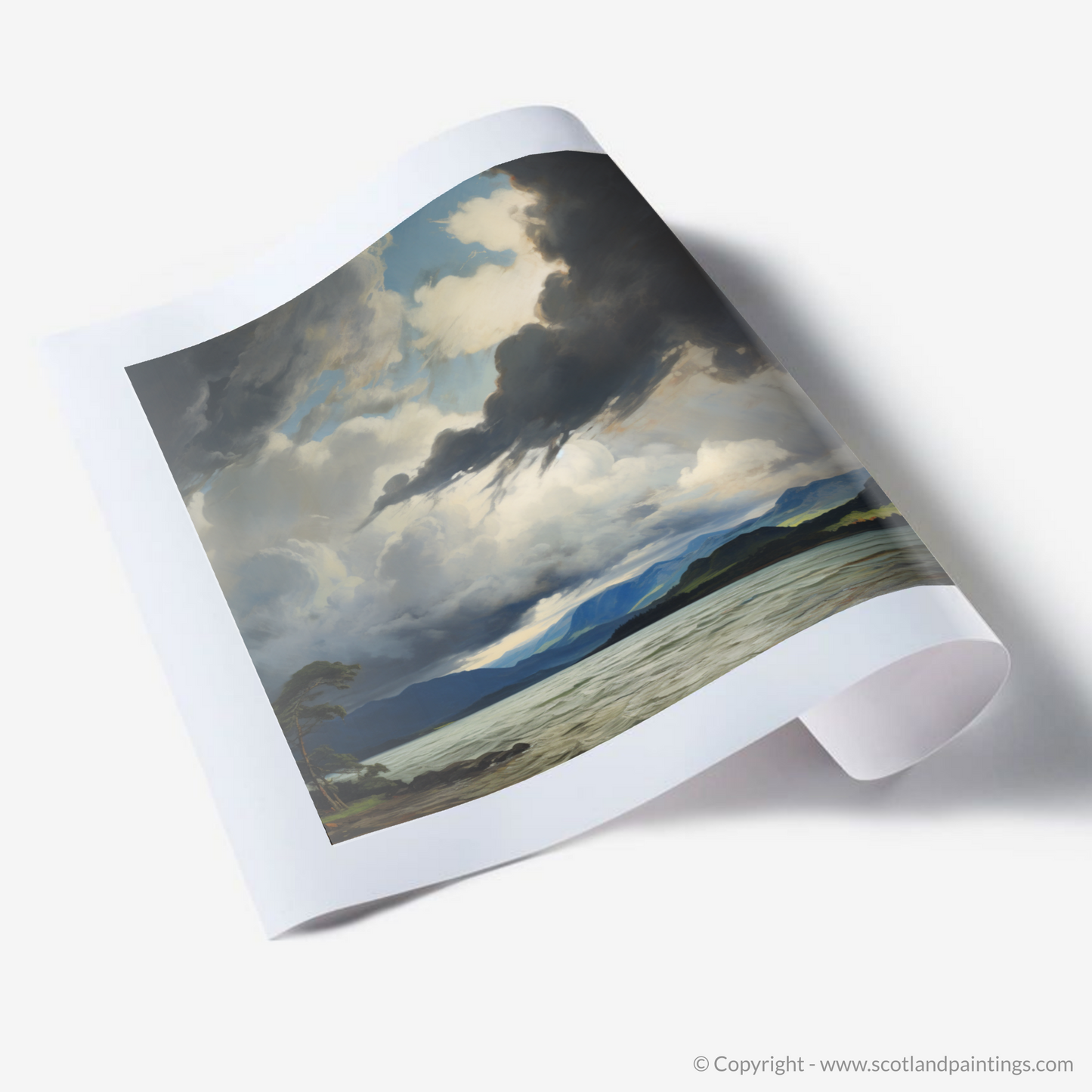 Art Print of Storm clouds above Loch Lomond