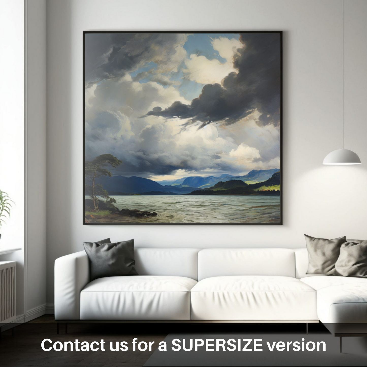Huge supersize print of Storm clouds above Loch Lomond