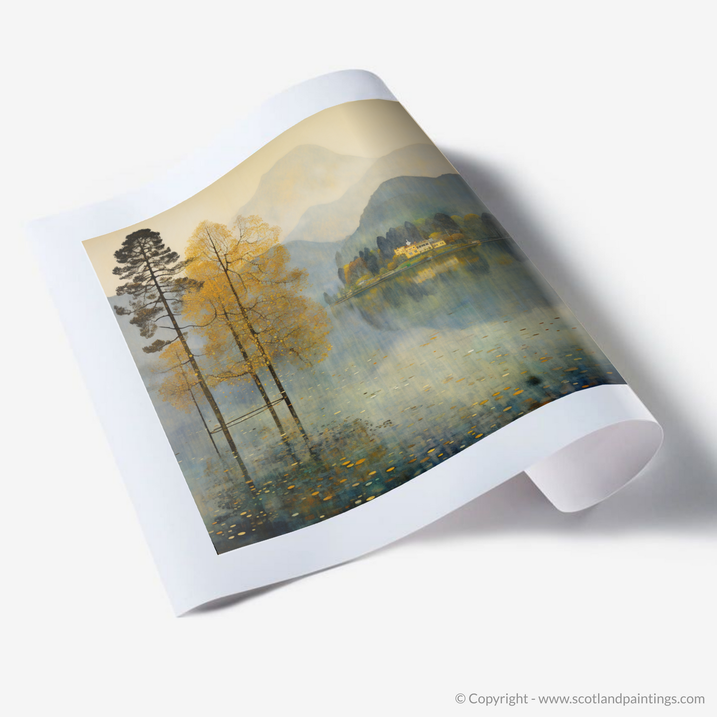 Art Print of Misty morning on Loch Lomond