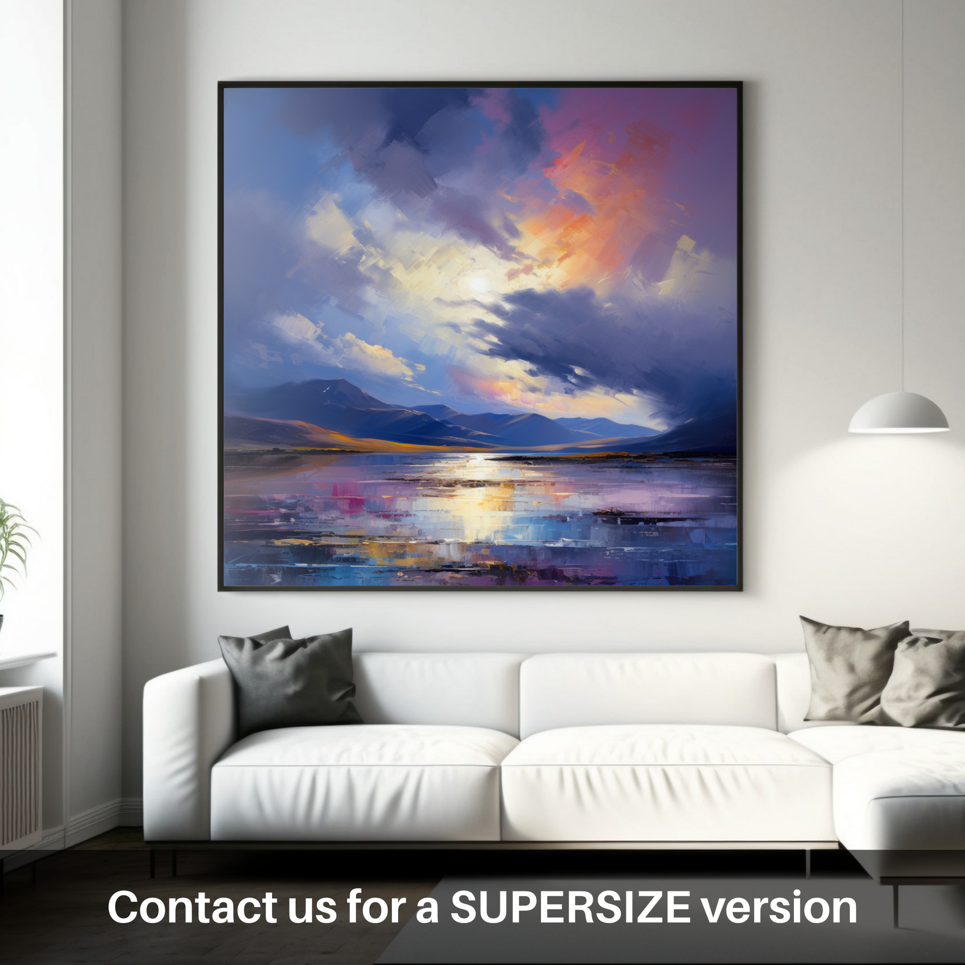 Huge supersize print of A huge sky above Loch Lomond