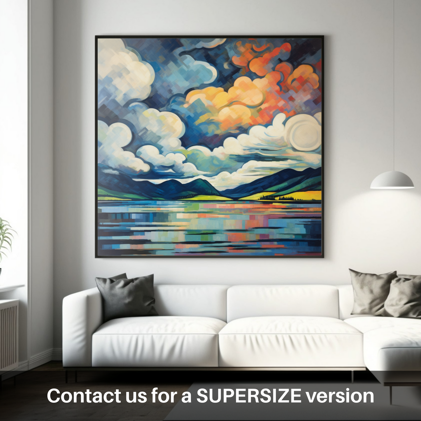 Huge supersize print of Storm clouds above Loch Lomond
