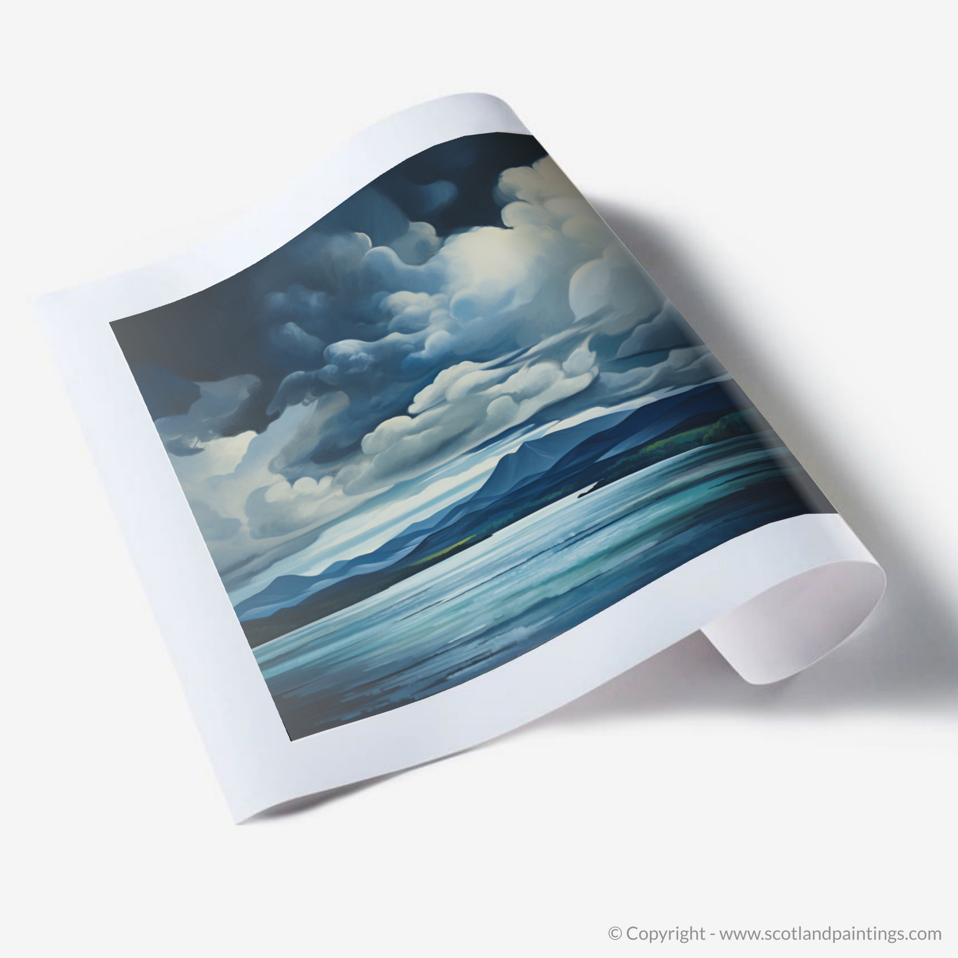 Art Print of Storm clouds above Loch Lomond