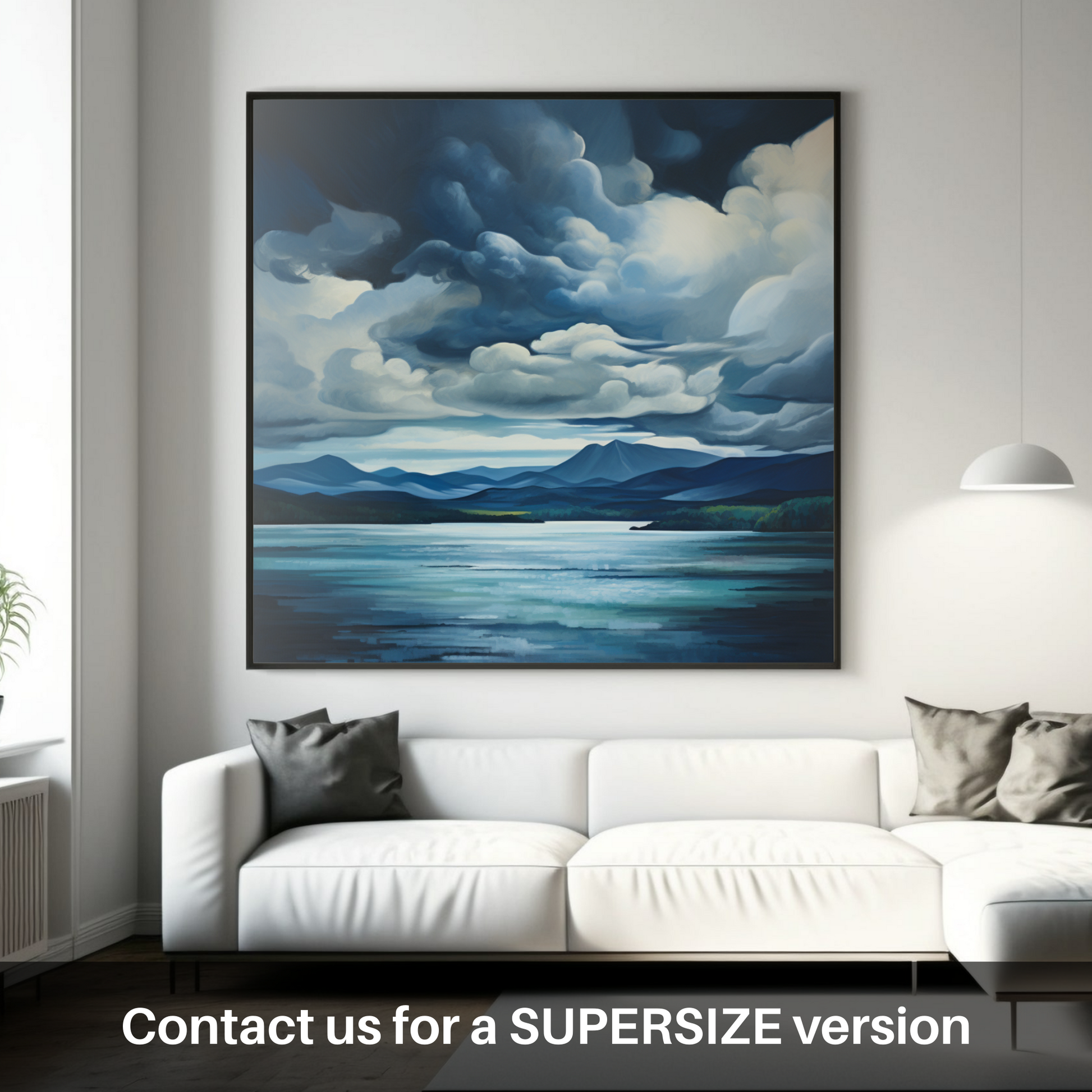 Huge supersize print of Storm clouds above Loch Lomond