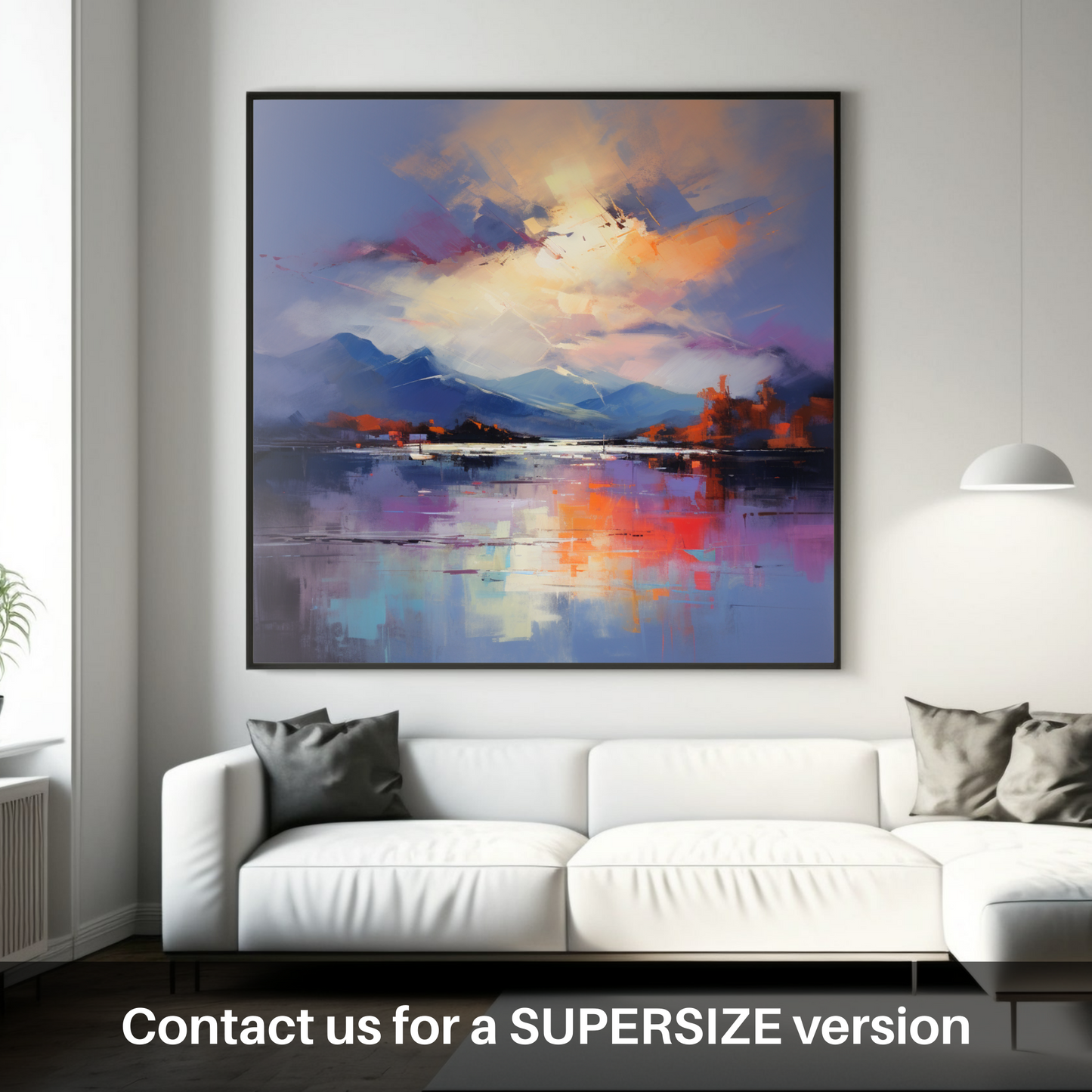 Huge supersize print of A huge sky above Loch Lomond