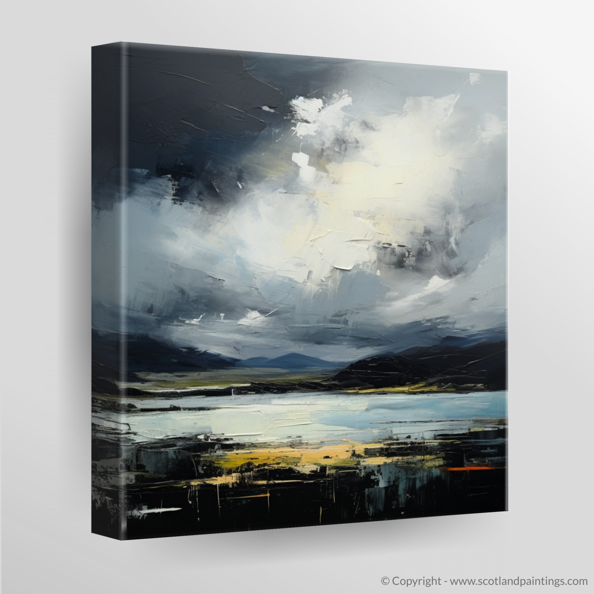 Canvas Print of Storm clouds above Loch Lomond