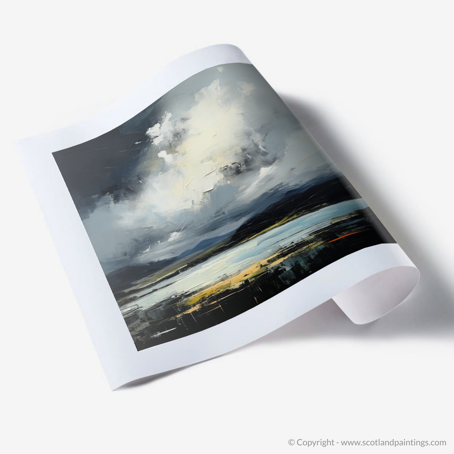 Art Print of Storm clouds above Loch Lomond