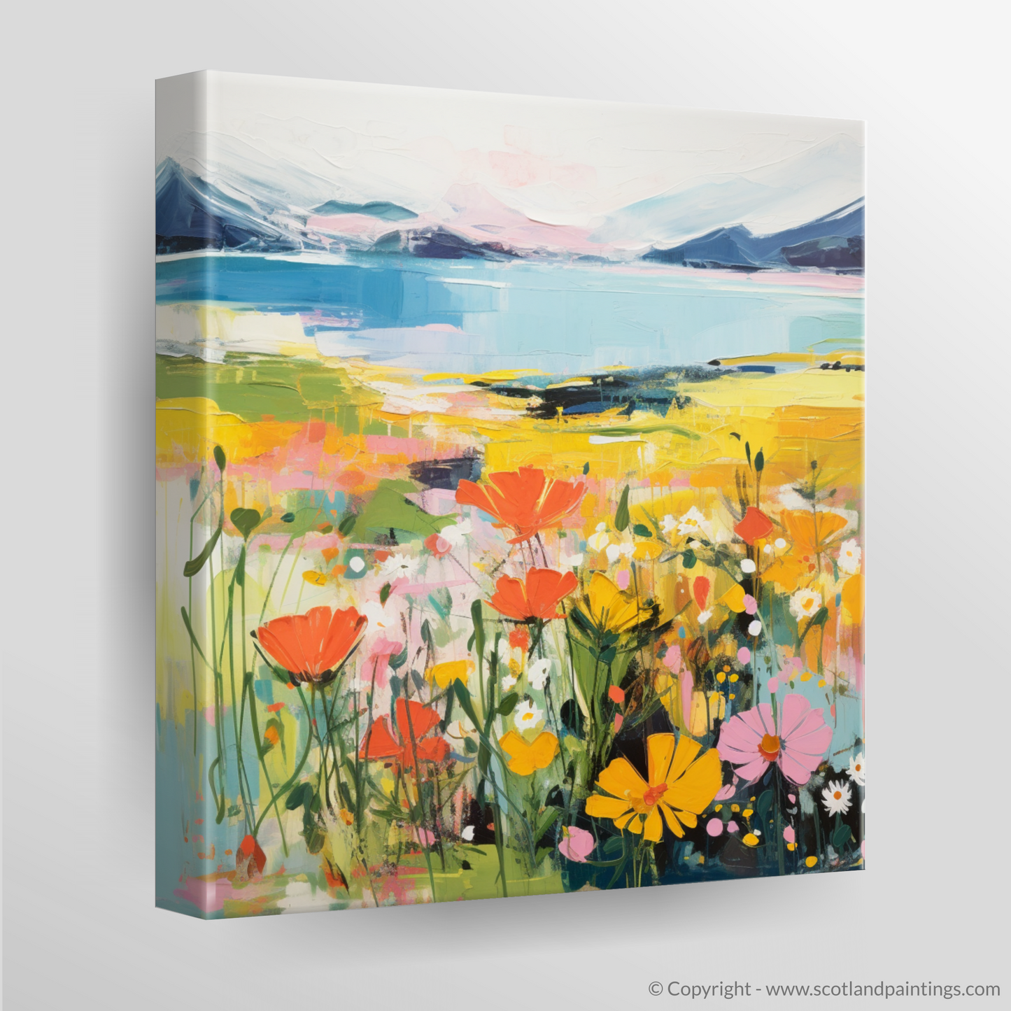Canvas Print of Wildflowers by Loch Lomond