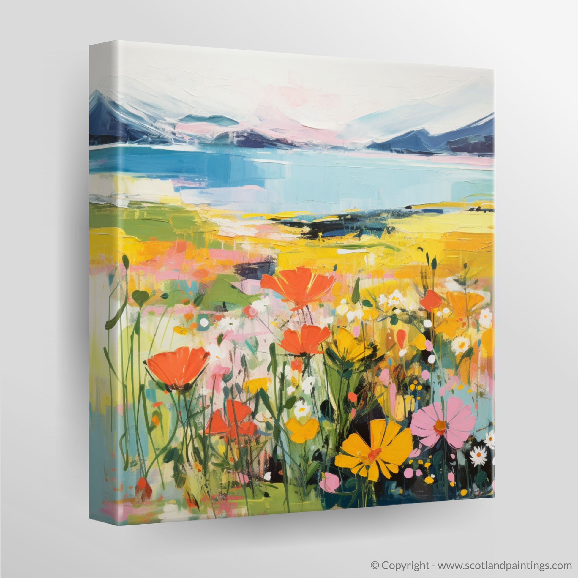 Canvas Print of Wildflowers by Loch Lomond