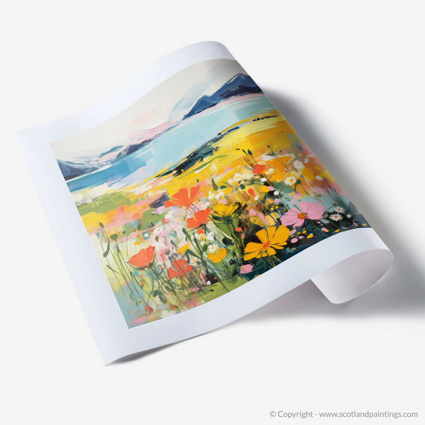 Art Print of Wildflowers by Loch Lomond