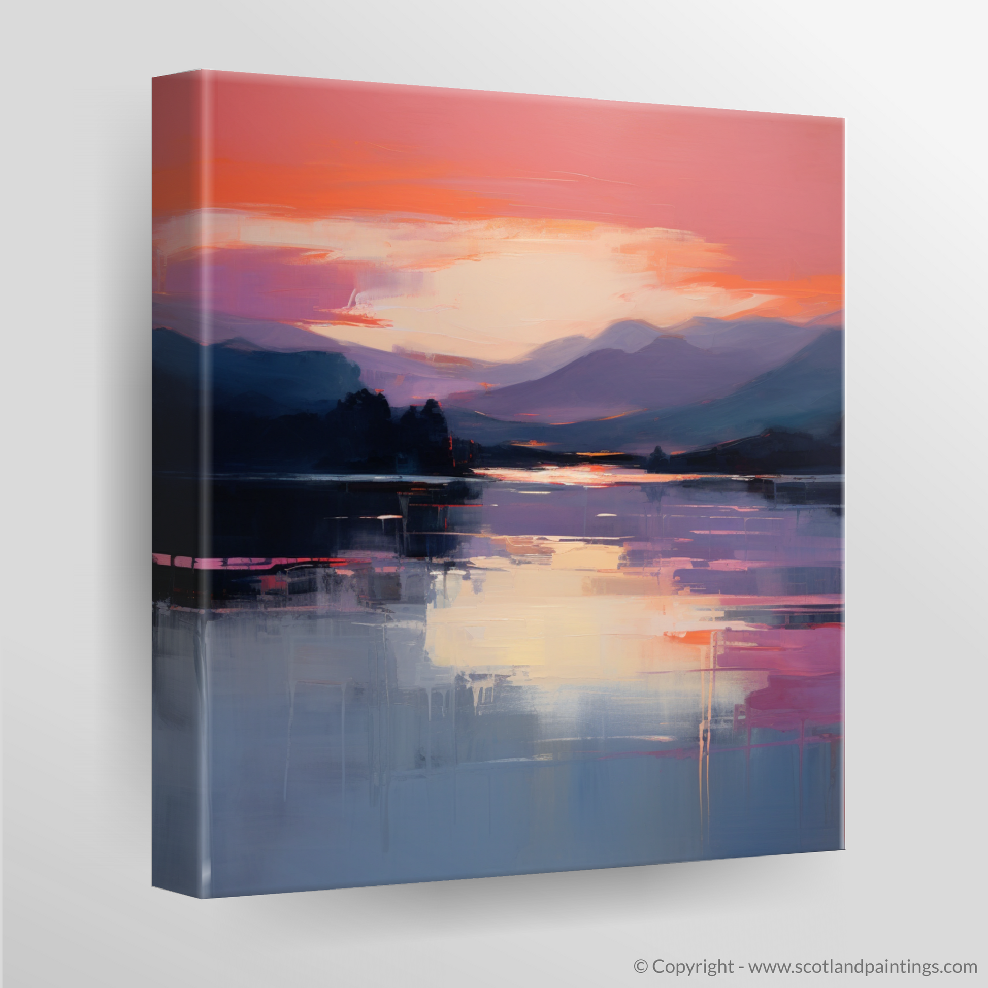 Canvas Print of Dusk on Loch Lomond