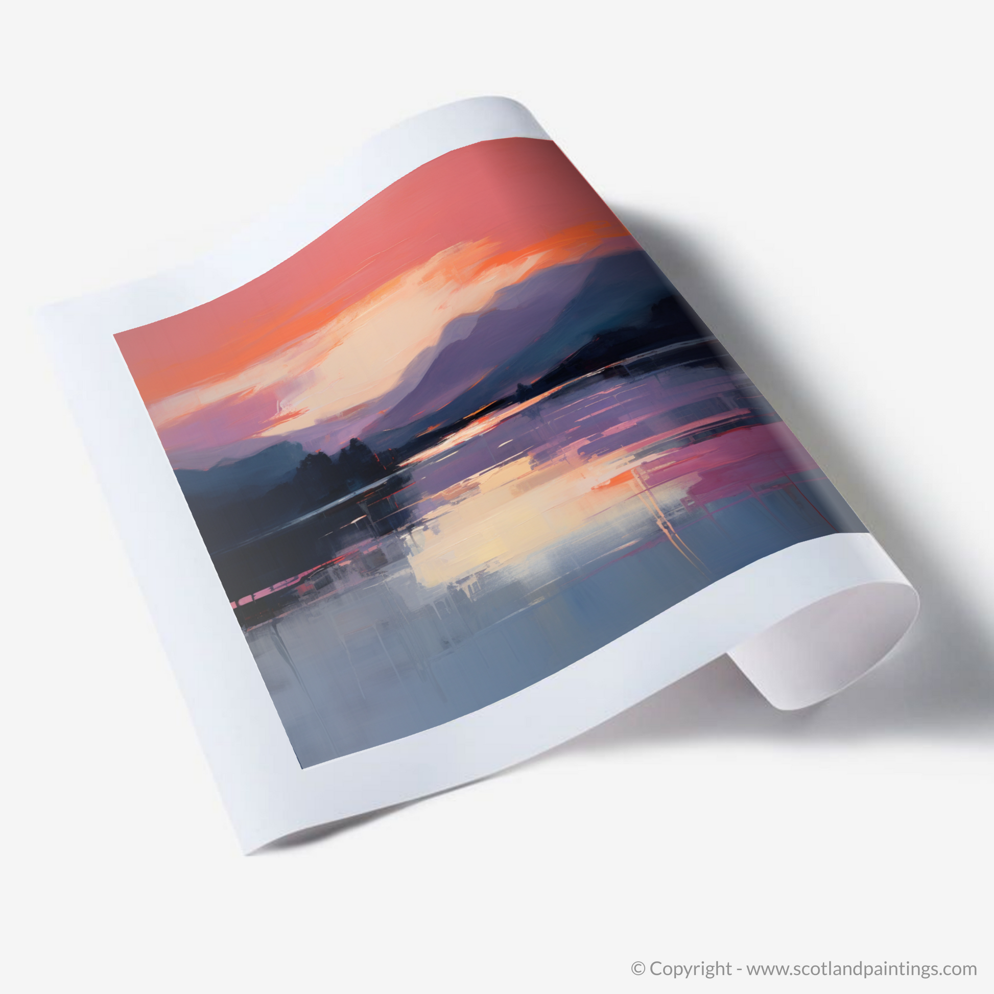 Art Print of Dusk on Loch Lomond