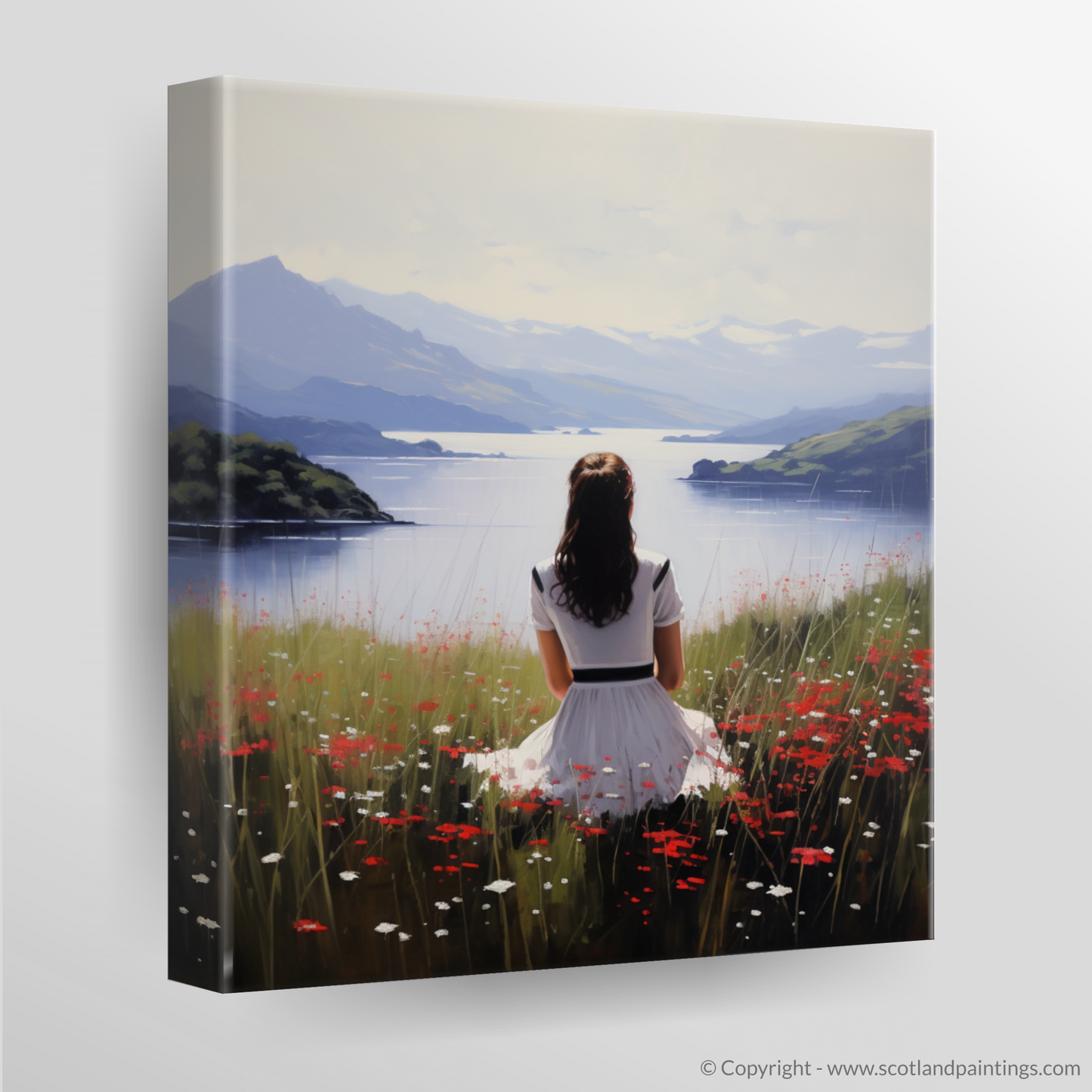 Canvas Print of Wildflowers by Loch Lomond