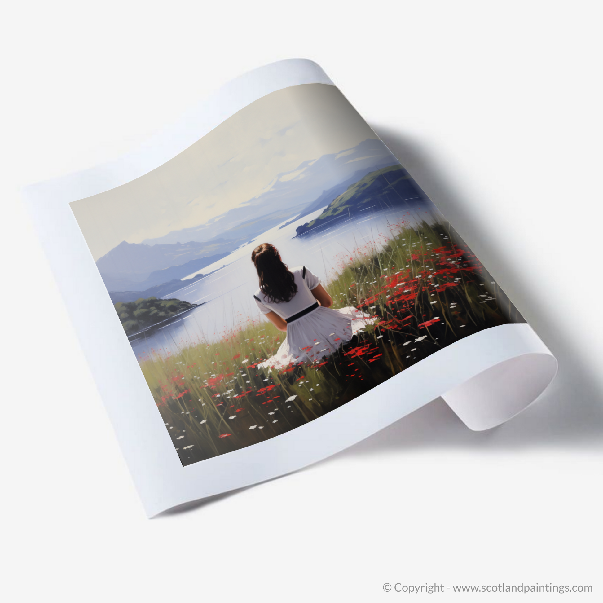 Art Print of Wildflowers by Loch Lomond