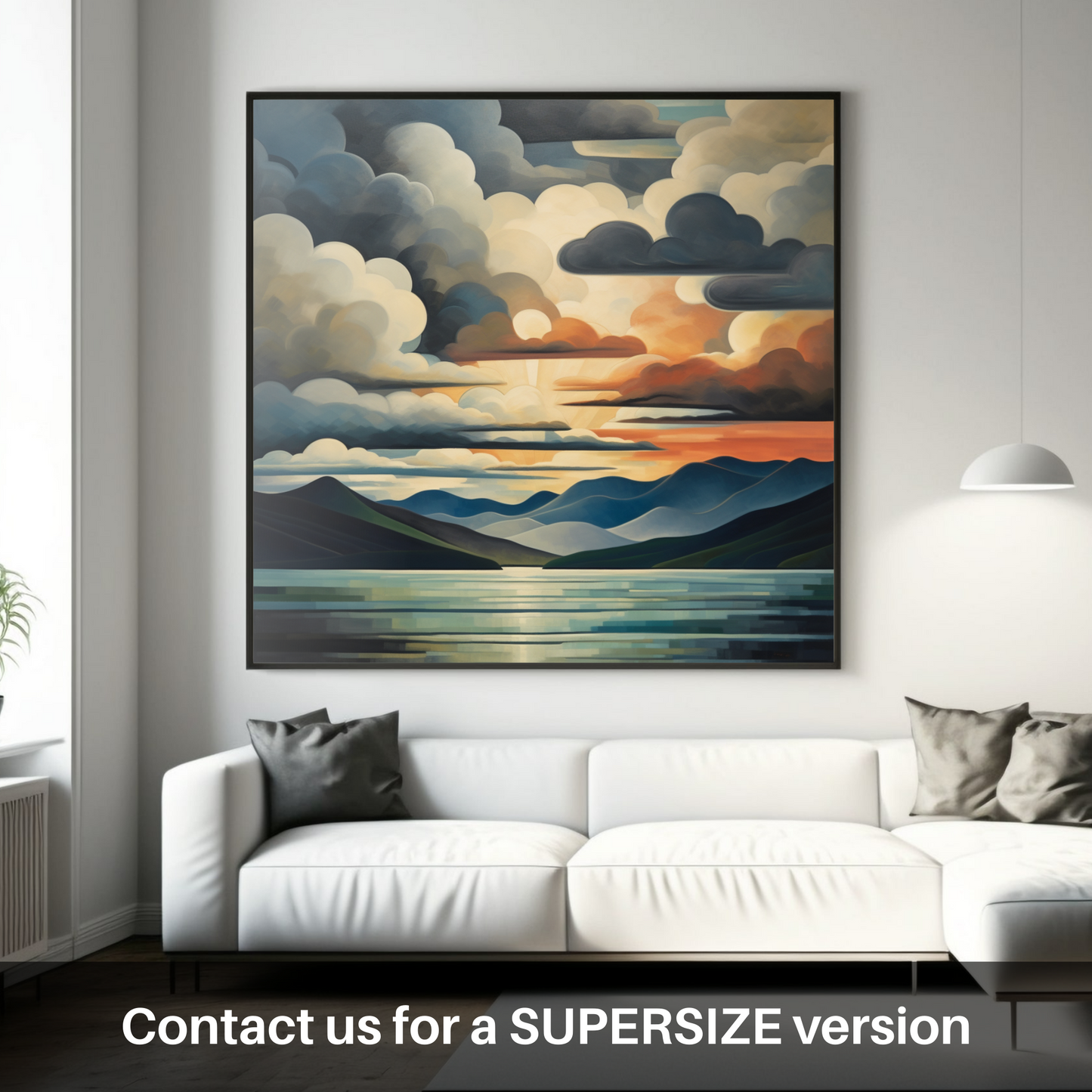 Huge supersize print of A huge sky above Loch Lomond