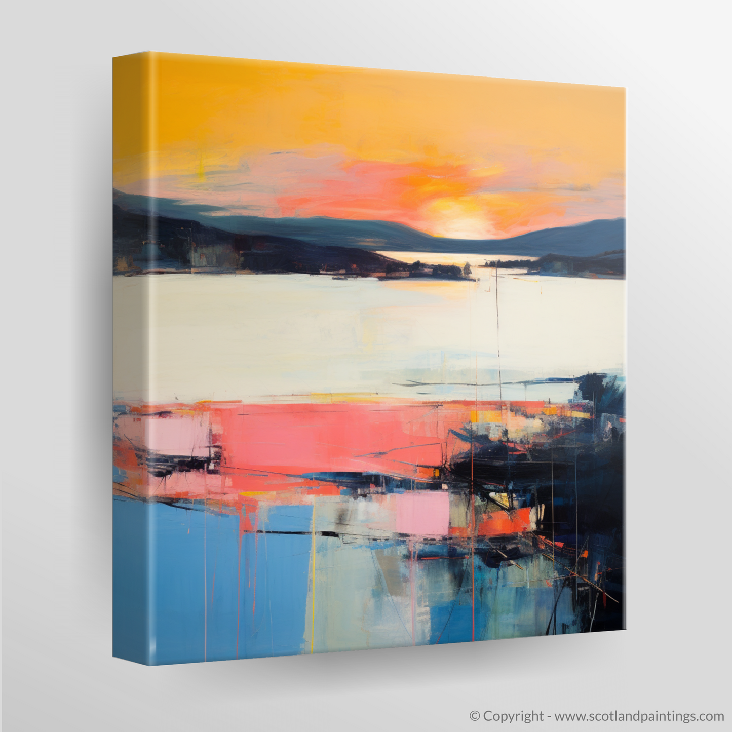 Canvas Print of Sunset over Loch Lomond