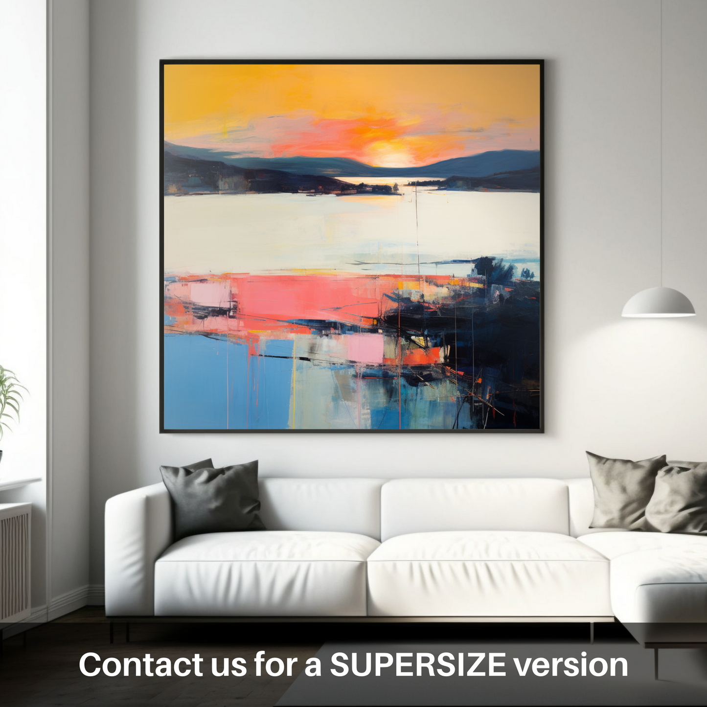 Huge supersize print of Sunset over Loch Lomond