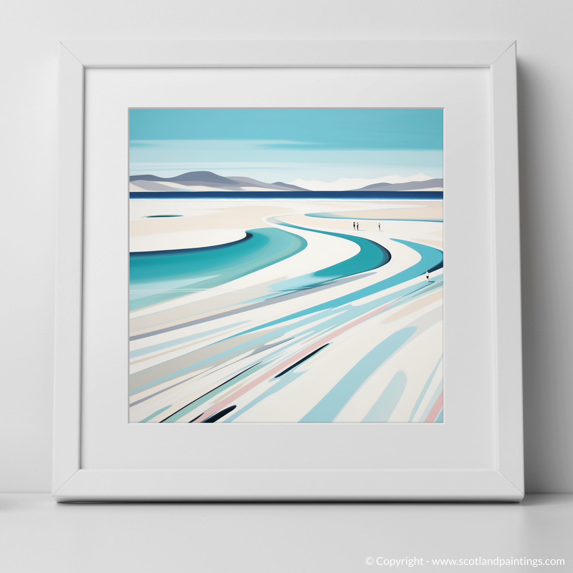 Art Print of Luskentyre Beach, Isle of Harris with a white frame