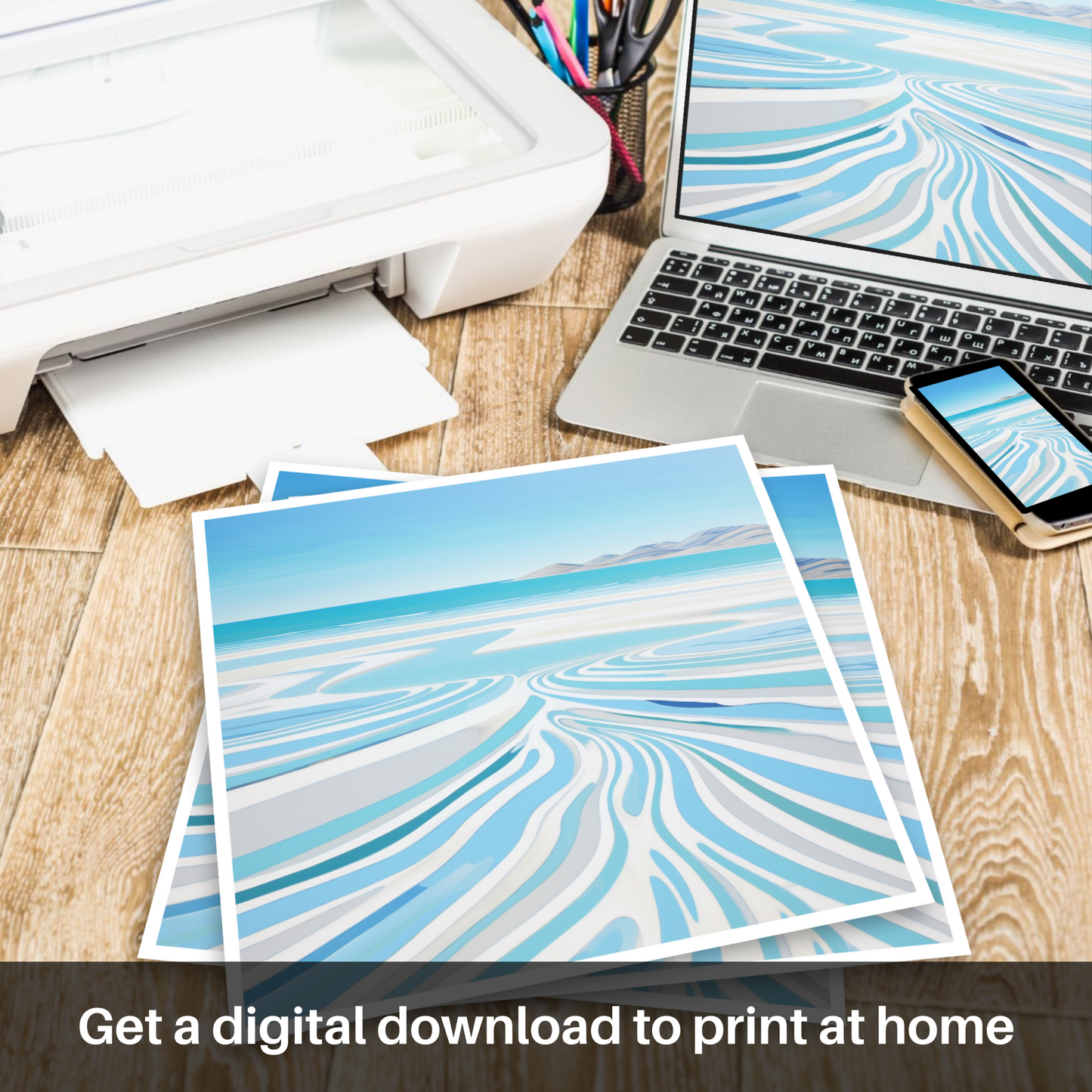 Downloadable and printable picture of Luskentyre Beach, Isle of Harris