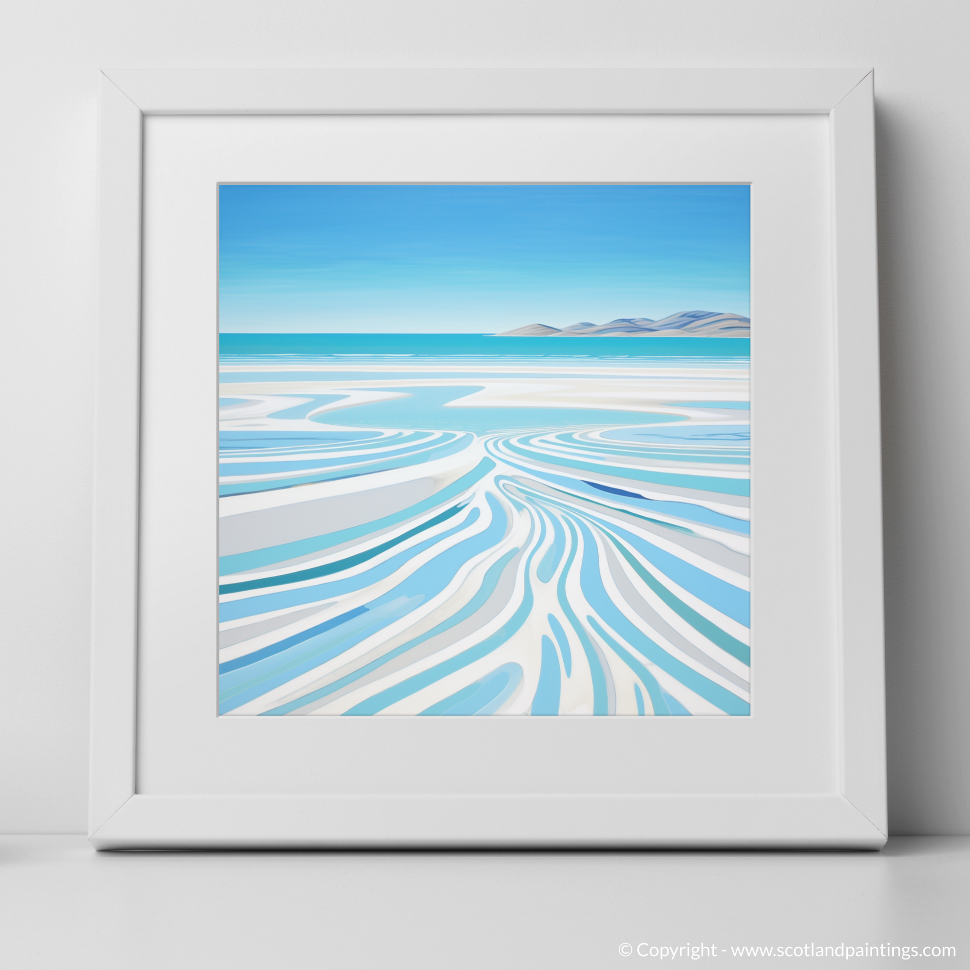 Art Print of Luskentyre Beach, Isle of Harris with a white frame