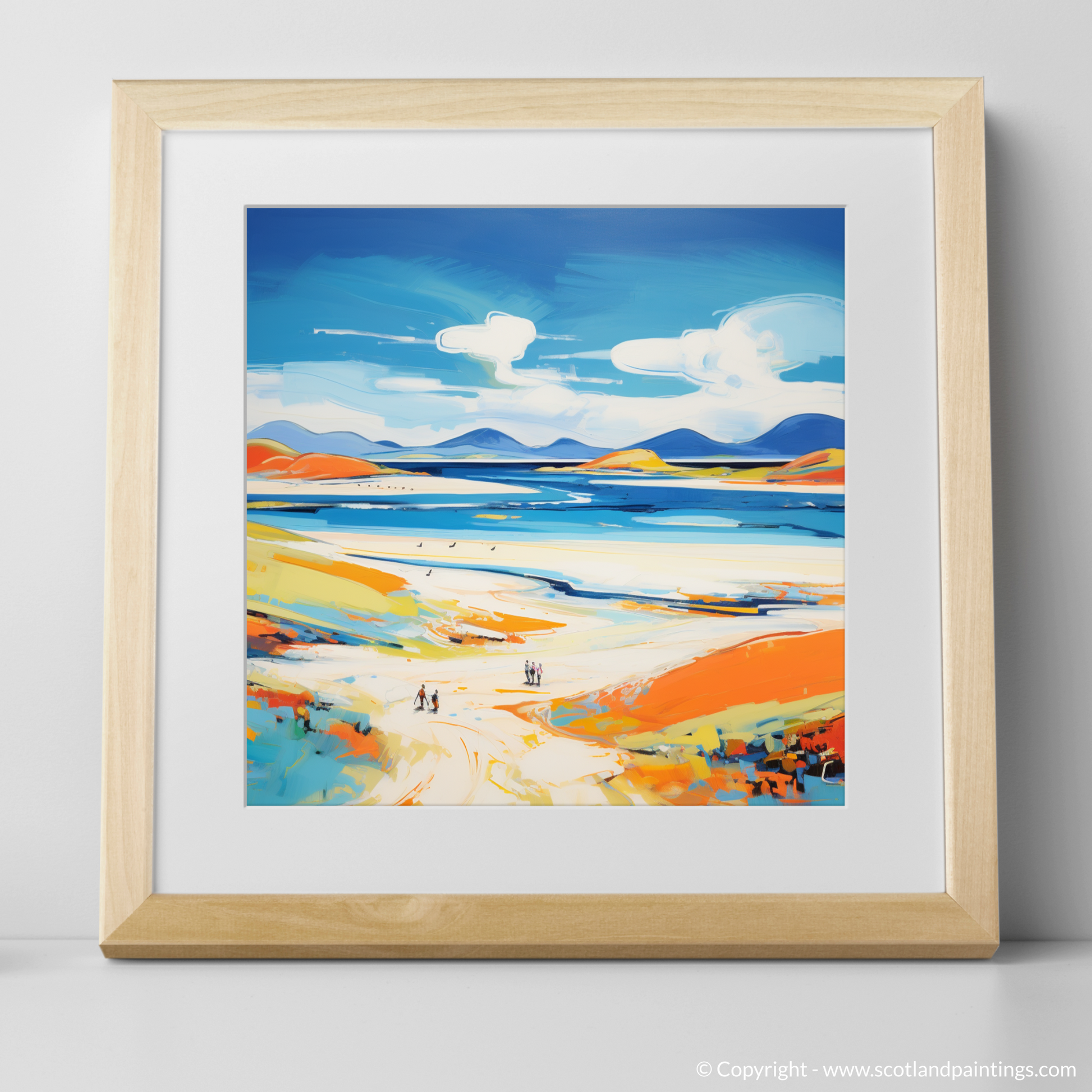 Art Print of Luskentyre Beach, Isle of Harris with a natural frame