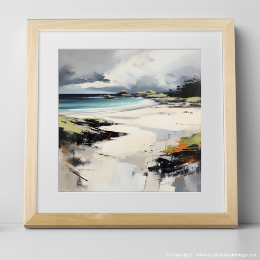 Art Print of Camusdarach Beach, Arisaig with a natural frame