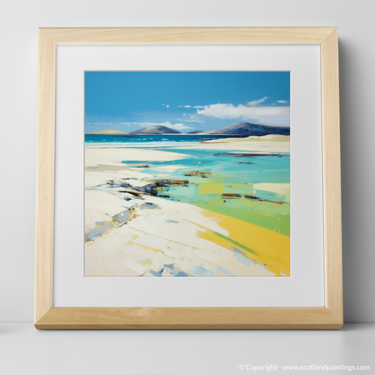 Art Print of Luskentyre Beach, Isle of Harris with a natural frame