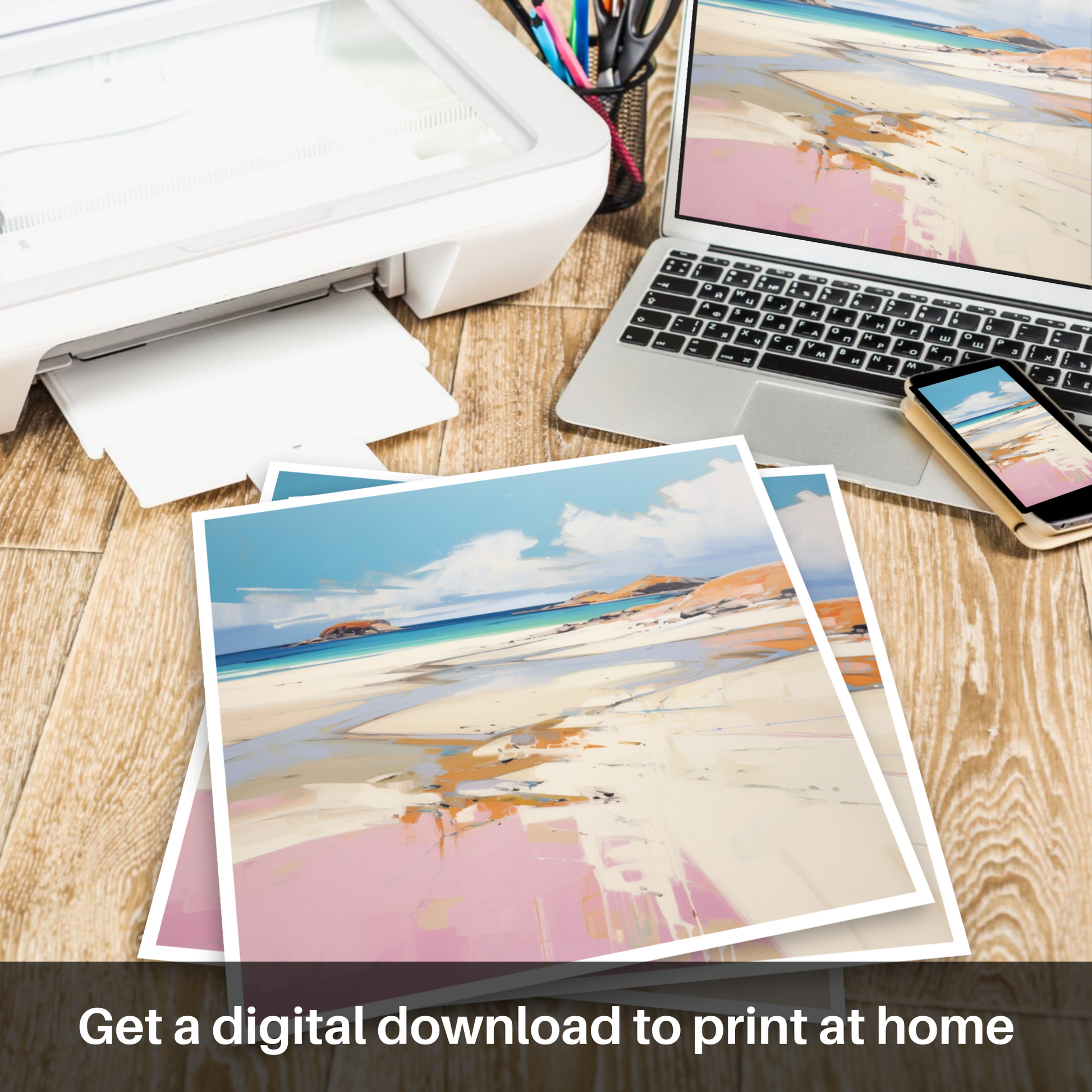 Downloadable and printable picture of Camusdarach Beach, Arisaig