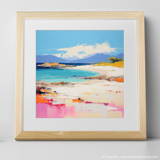 Art Print of Camusdarach Beach, Arisaig with a natural frame