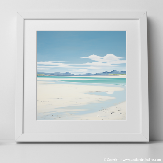 Art Print of Luskentyre Beach, Isle of Harris with a white frame