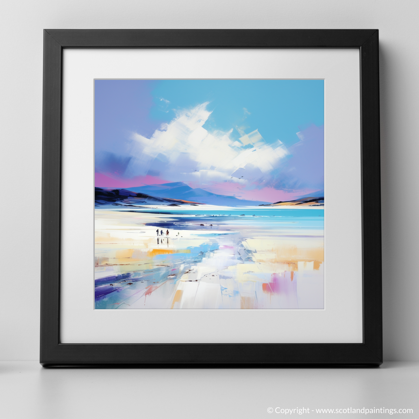 Art Print of Luskentyre Beach, Isle of Harris with a black frame