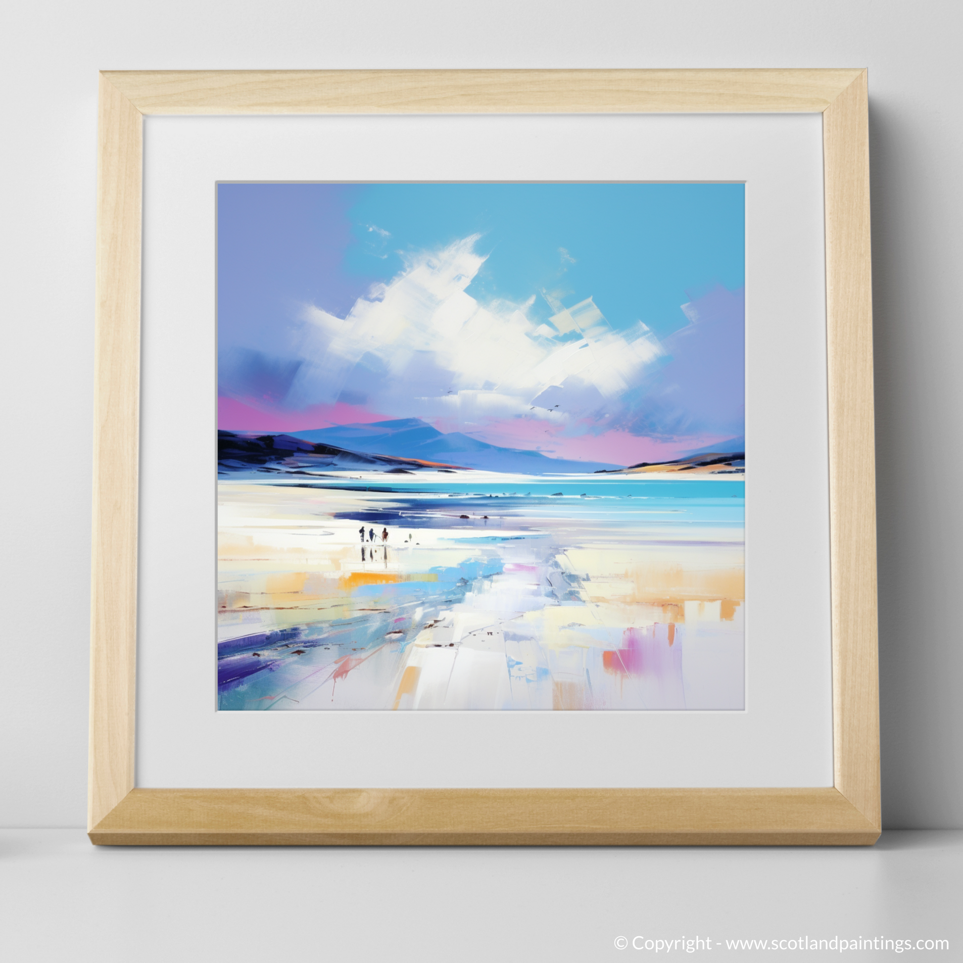 Art Print of Luskentyre Beach, Isle of Harris with a natural frame