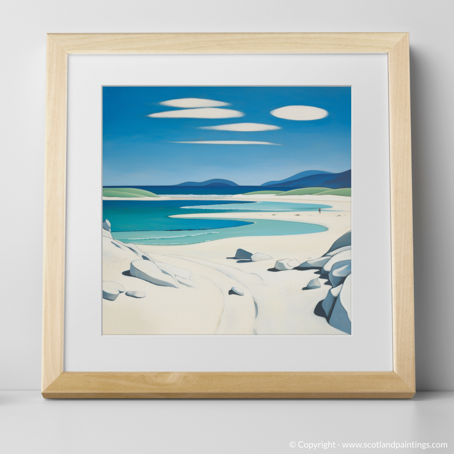 Art Print of Luskentyre Beach, Isle of Harris with a natural frame