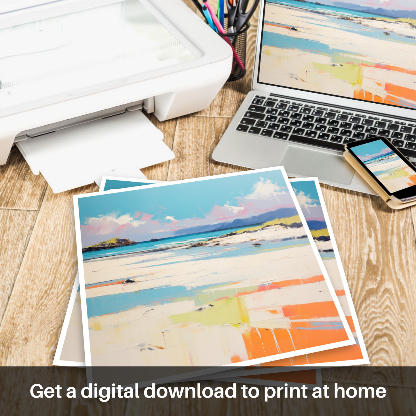 Downloadable and printable picture of Camusdarach Beach, Arisaig