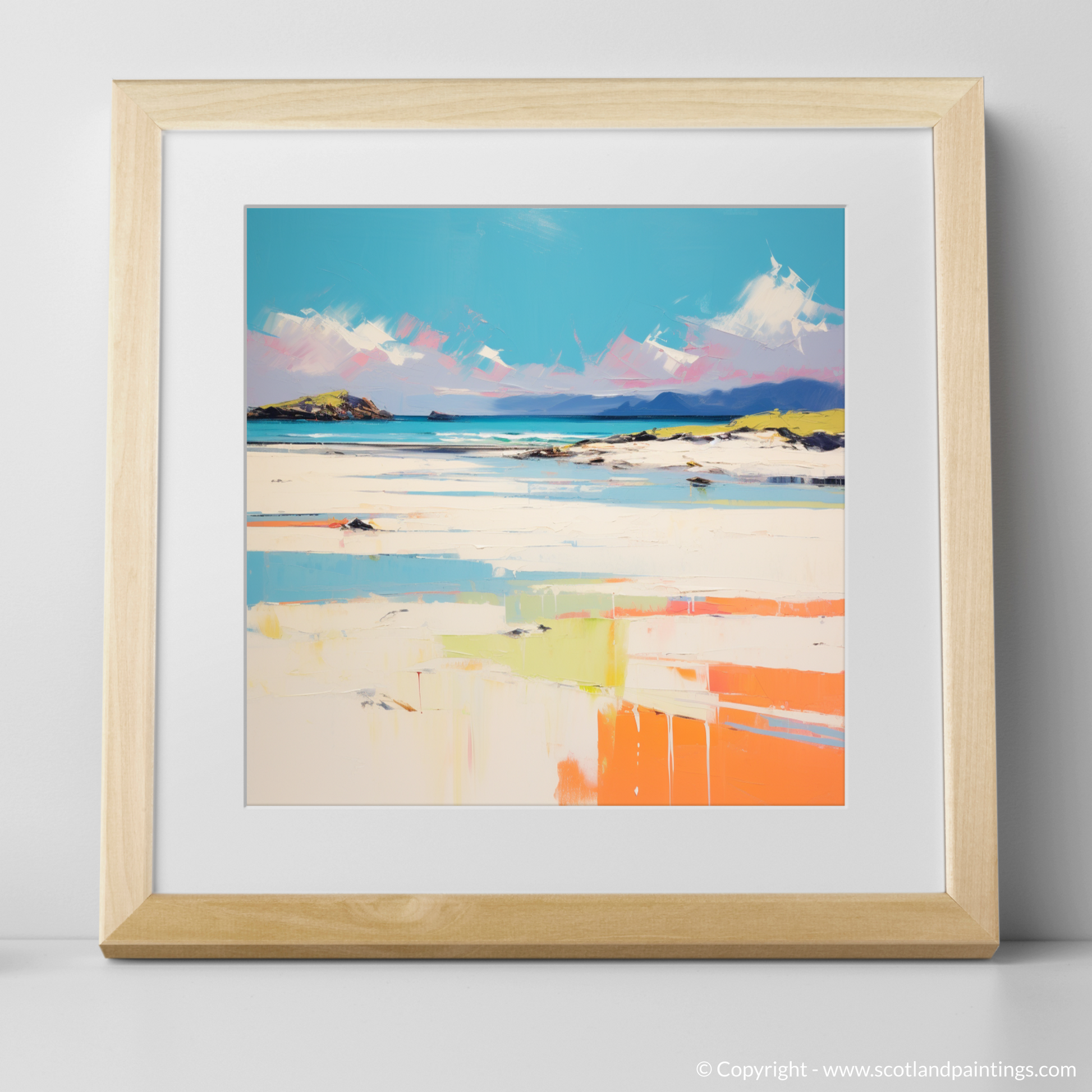 Art Print of Camusdarach Beach, Arisaig with a natural frame