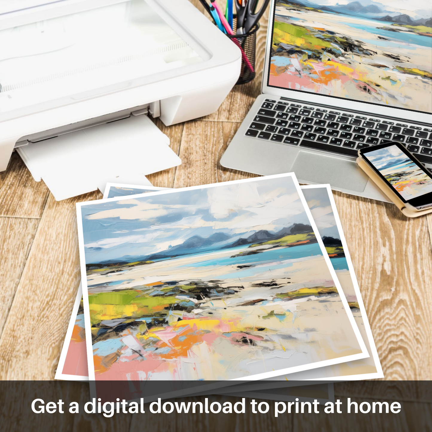 Downloadable and printable picture of Camusdarach Beach, Arisaig