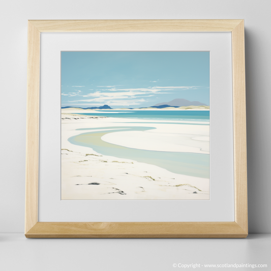 Art Print of Luskentyre Beach, Isle of Harris with a natural frame