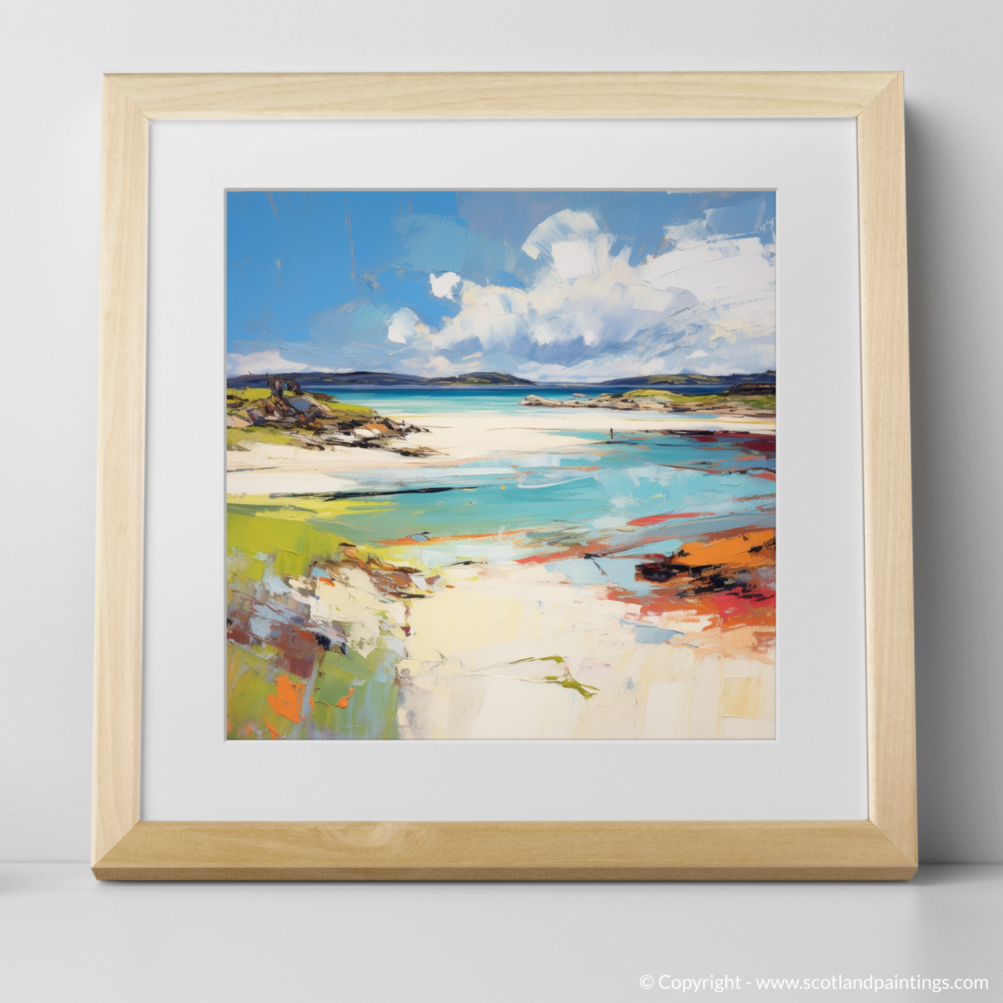 Painting and Art Print of Camusdarach Beach, Arisaig. Camusdarach Beach Reverie: An Abstract Expressionist Ode to Scotland's Coast.