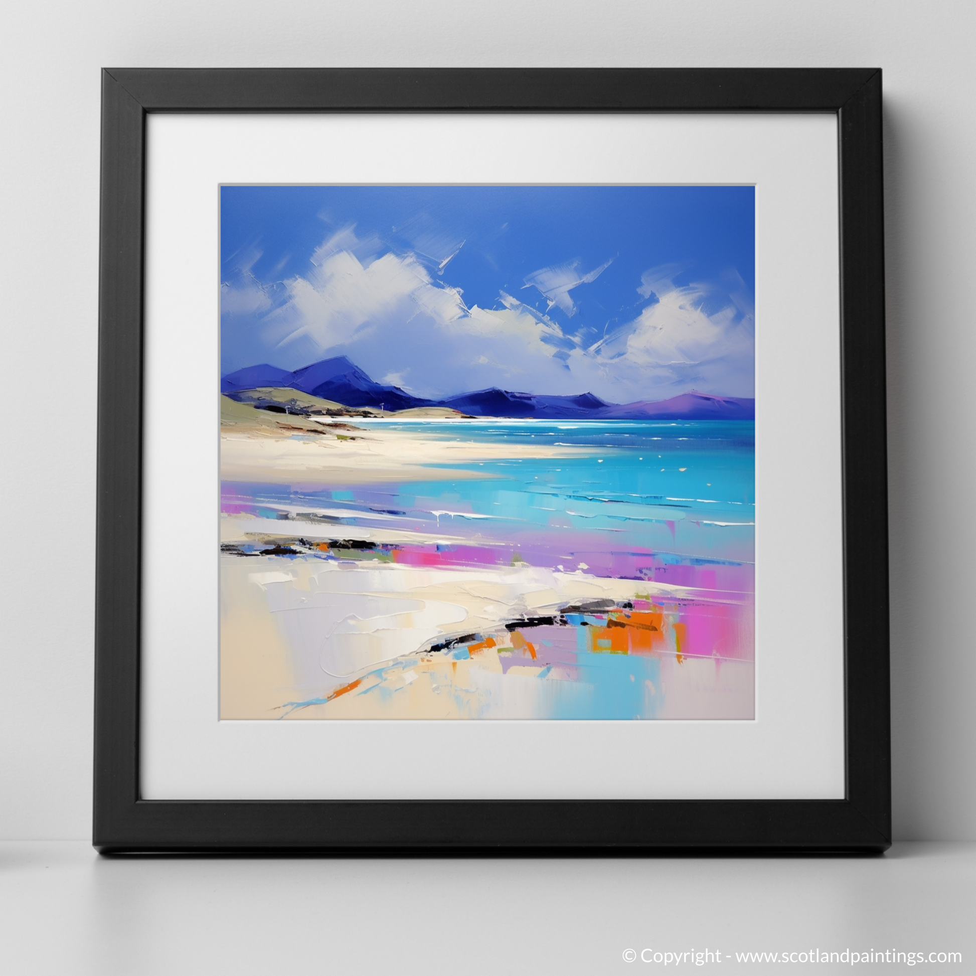 Art Print of Luskentyre Beach, Isle of Harris with a black frame