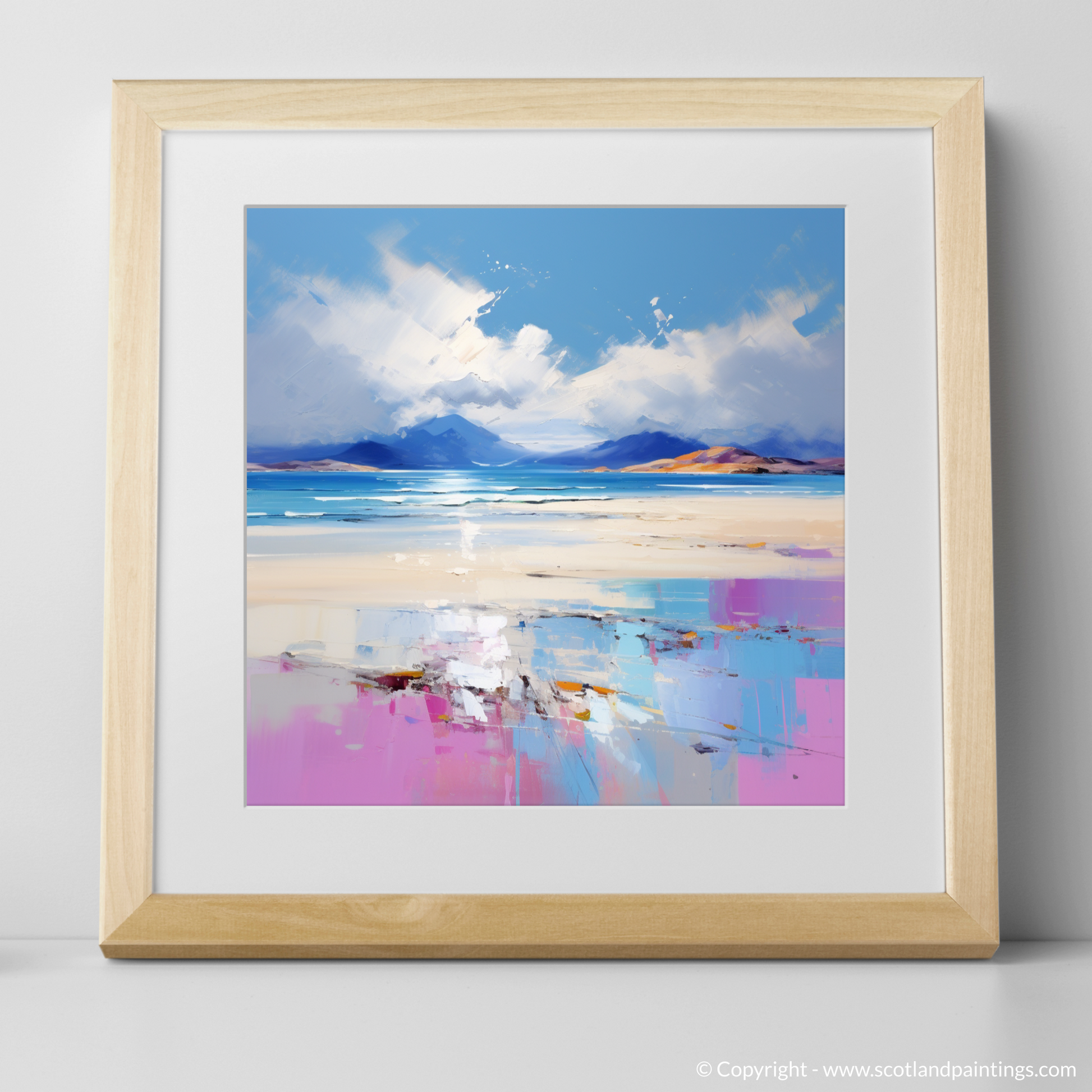 Art Print of Luskentyre Beach, Isle of Harris with a natural frame