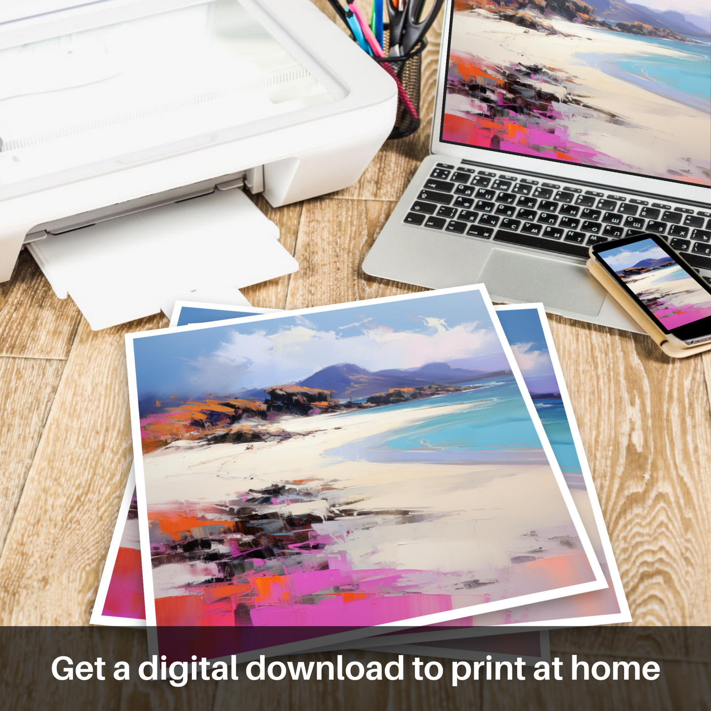 Downloadable and printable picture of Camusdarach Beach, Arisaig