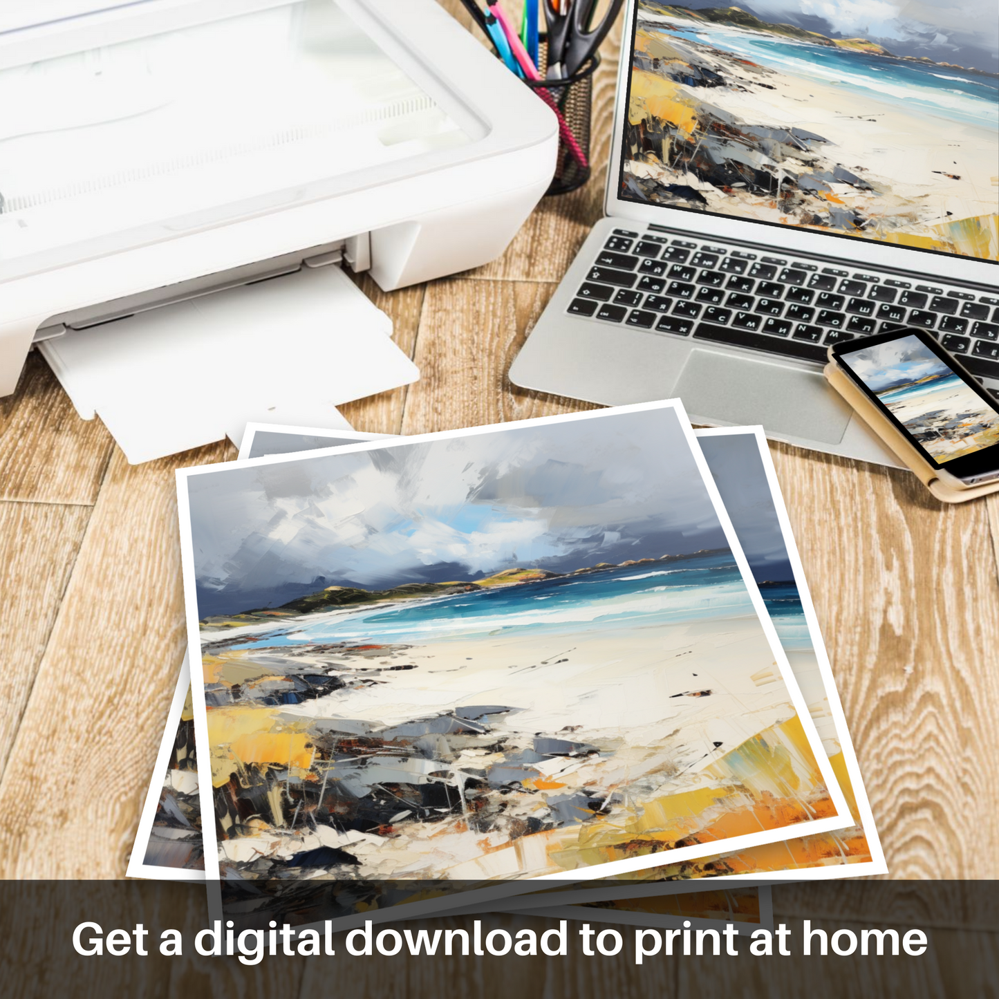Downloadable and printable picture of Camusdarach Beach, Arisaig