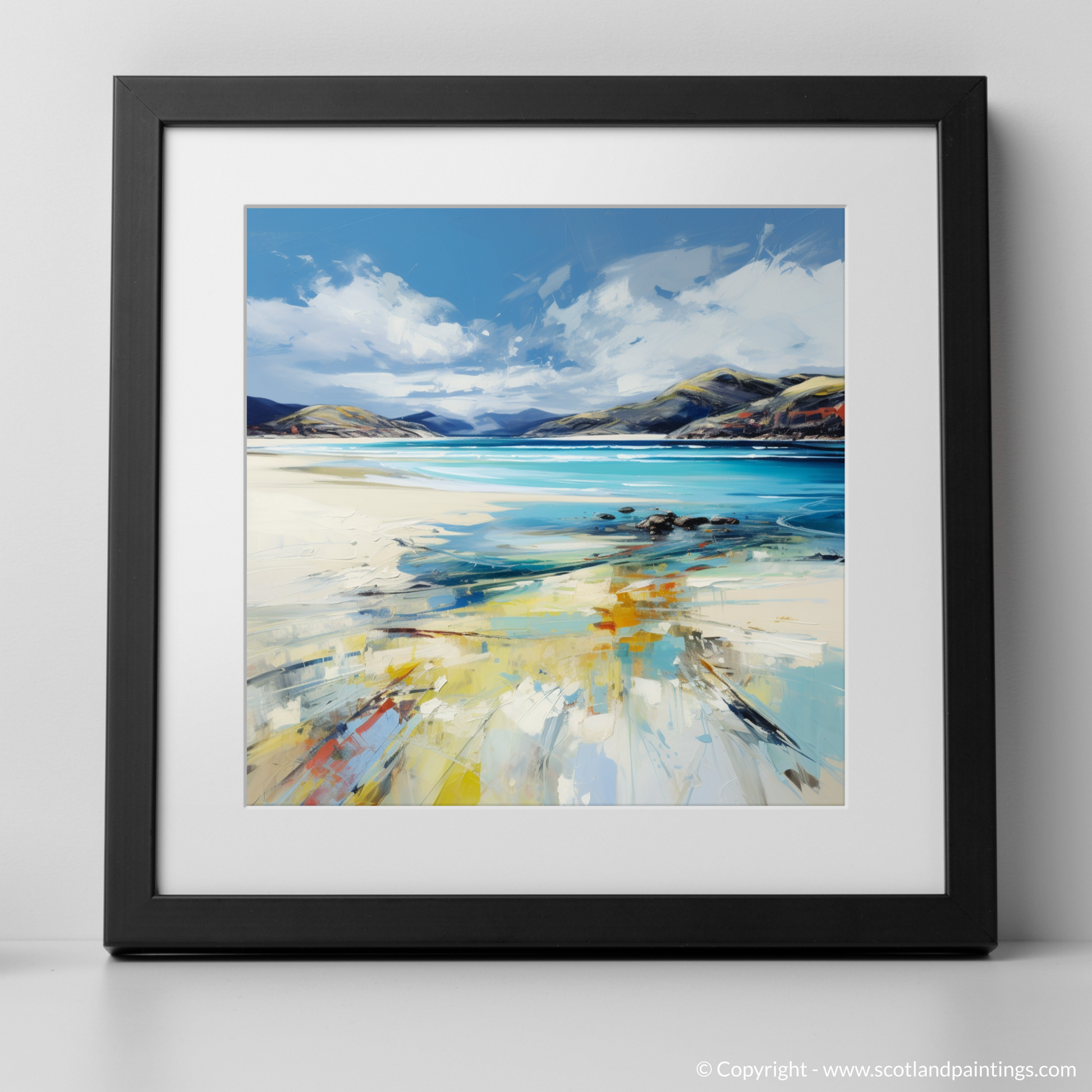 Art Print of Luskentyre Beach, Isle of Harris with a black frame