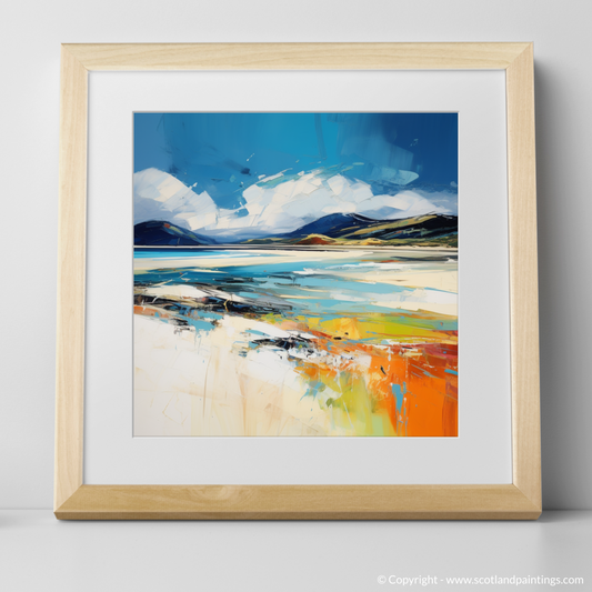 Art Print of Luskentyre Beach, Isle of Harris with a natural frame