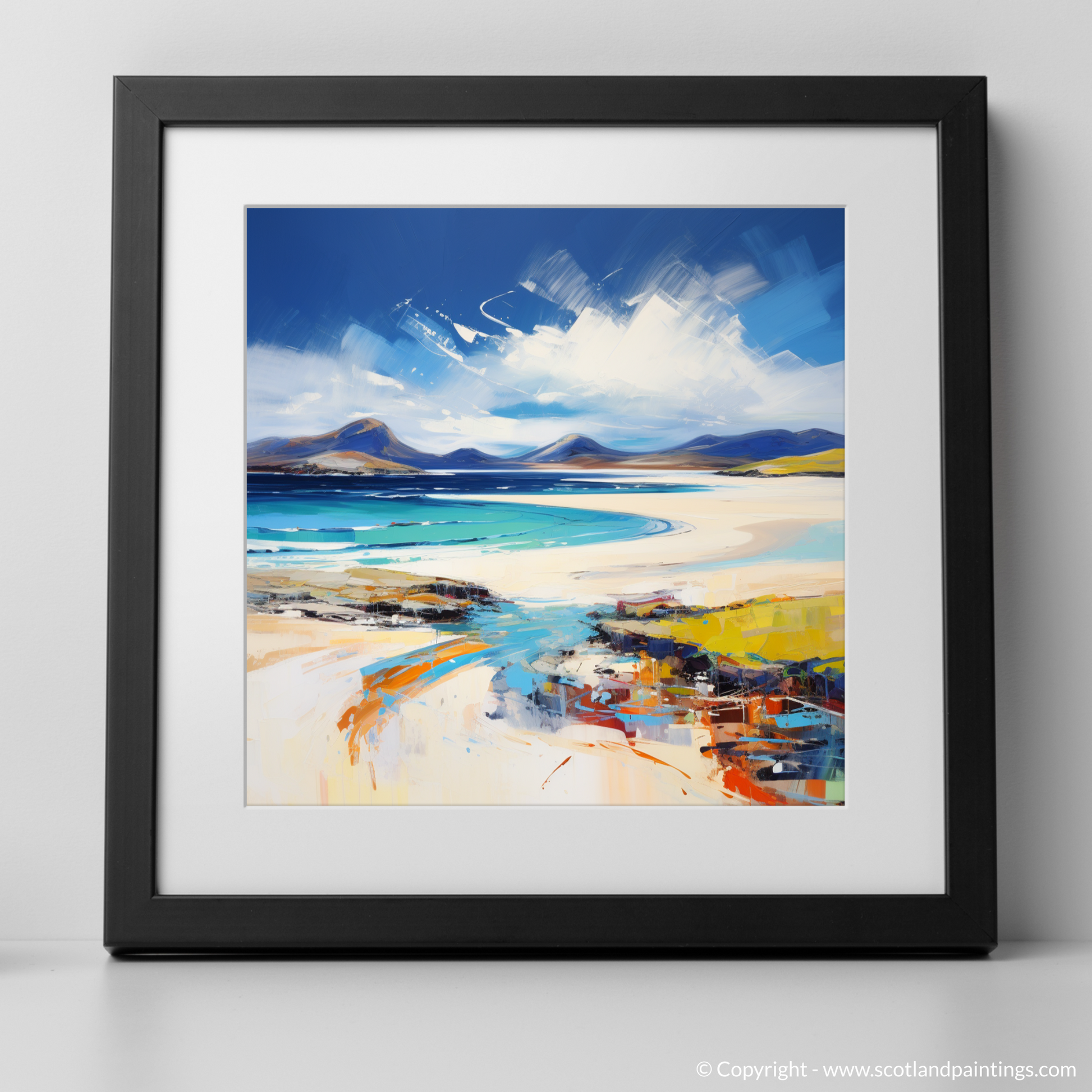 Art Print of Luskentyre Beach, Isle of Harris with a black frame